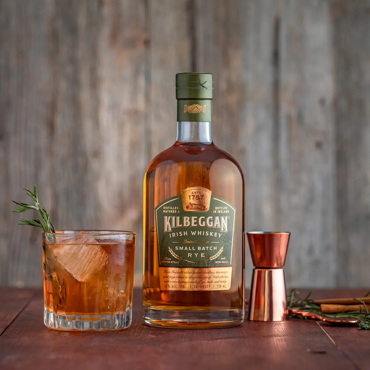 kilbeggan whiskey small batch rye ambient